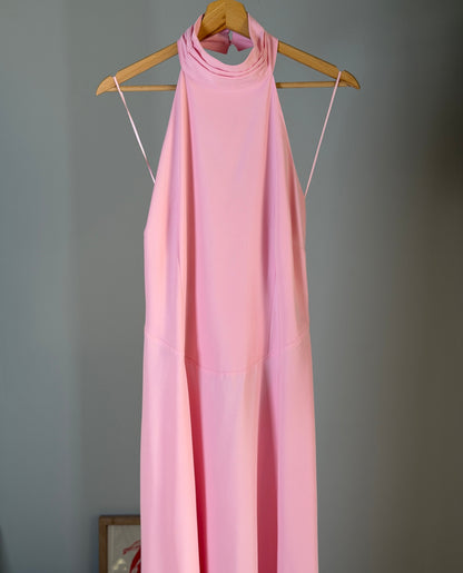Romantic pink midi/maxi dress by Pretty Lavish