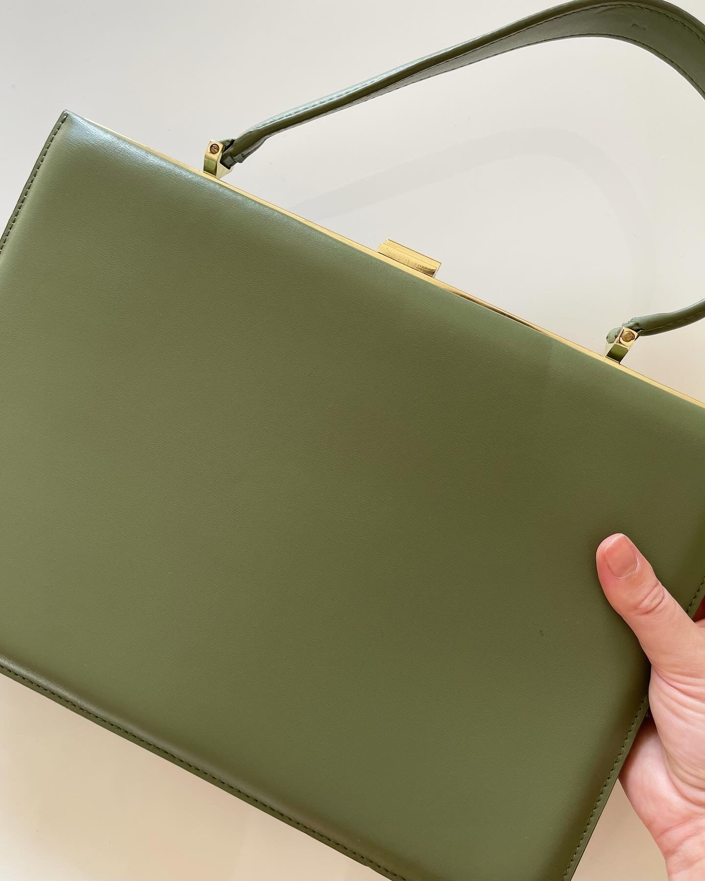 Gorgeous leather green bag (Celine inspired)