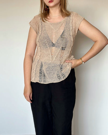 Trendy fitted vest top in a soft knit