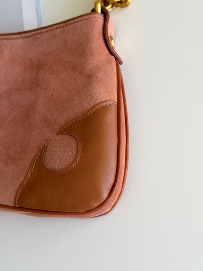 Vintage suede caramel bag