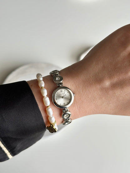 Vintage Philip Mercier silver quartz watch