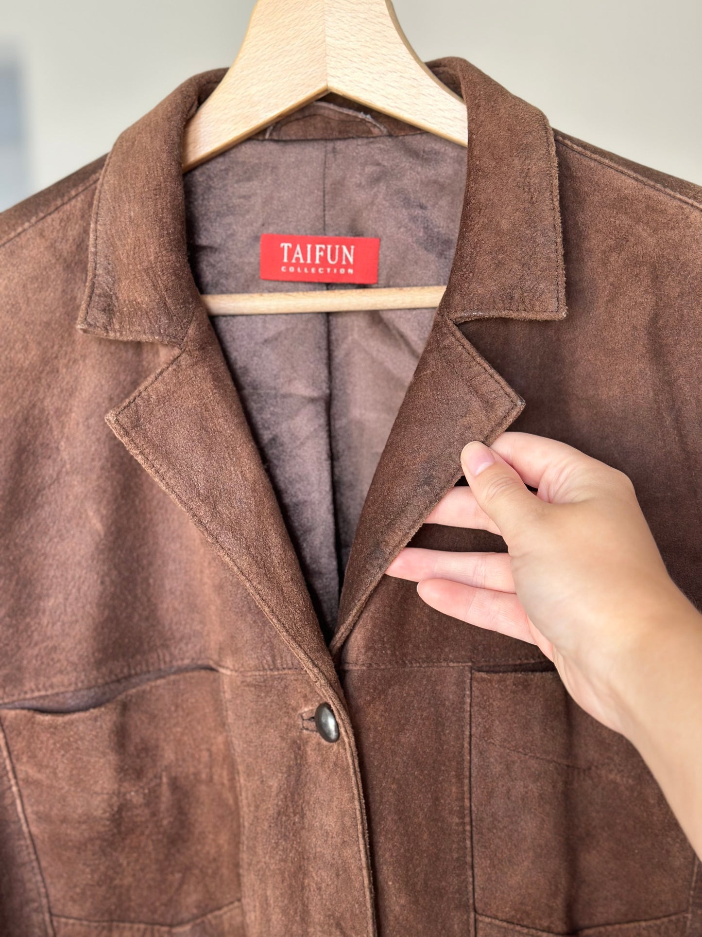 Vintage 100% suede brown jacket