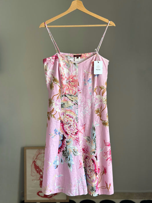 Sweet vintage midi linen dress