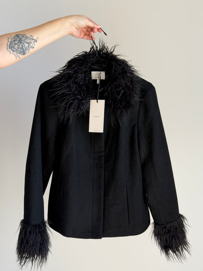 Stylish black wool jacket from NÜMPH