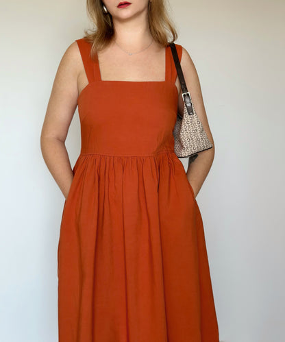 Amazing midi linen blend dress Uniqlo