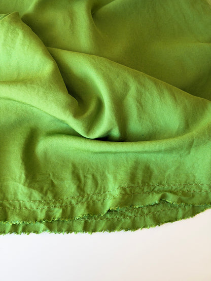 Vibrant green halter-neck linen dress