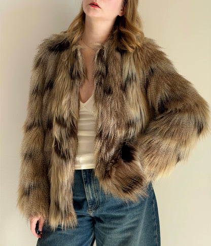 Stylish faux fur jacket