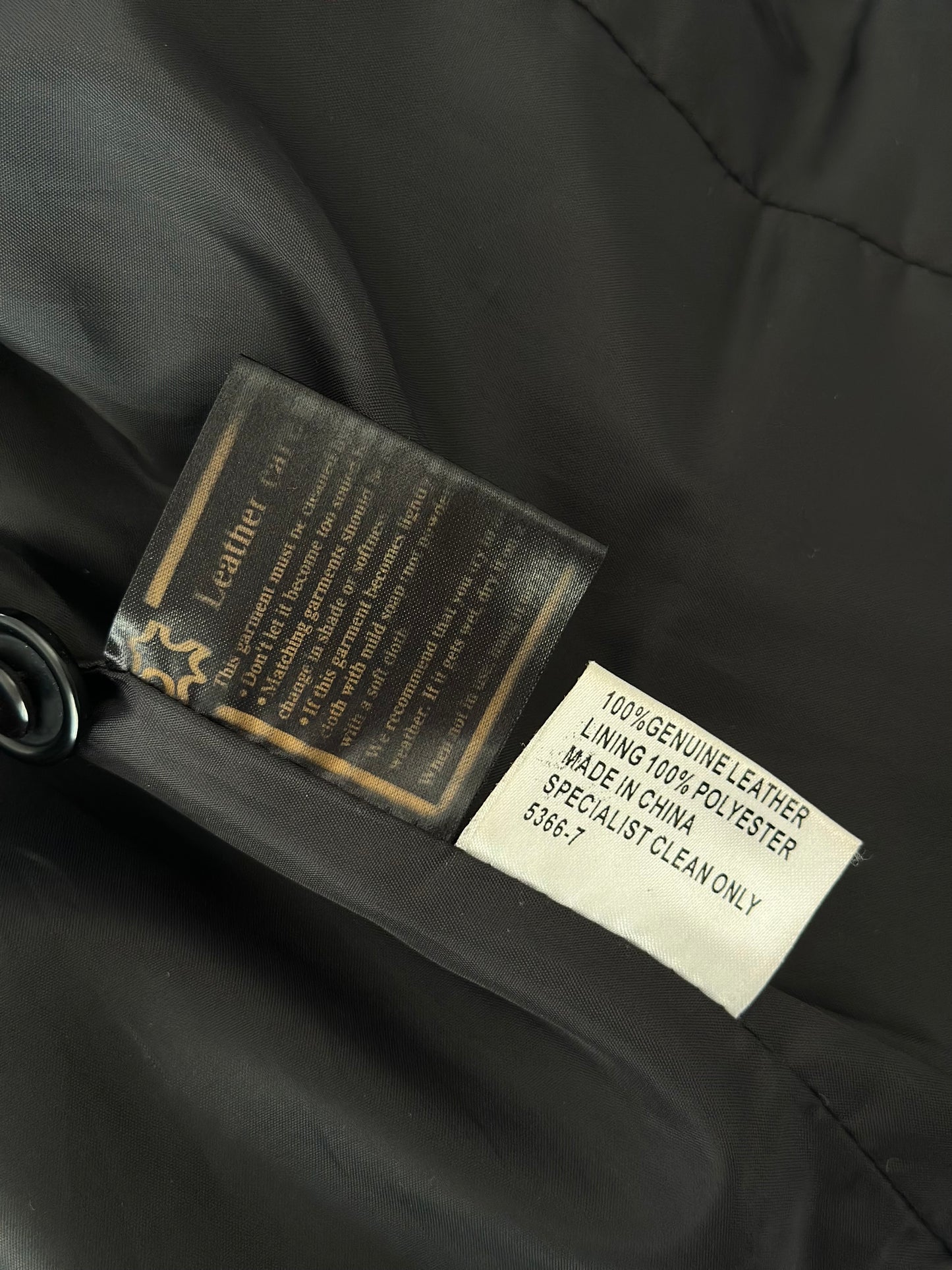 Vintage black leather jacket