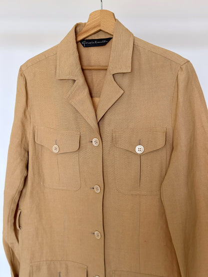 Vintage linen blend safari jacket