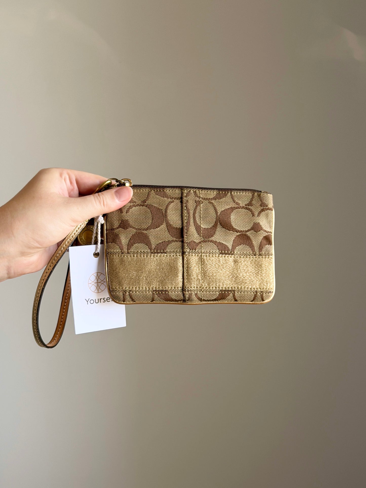 Vintage Coach mini wristlet