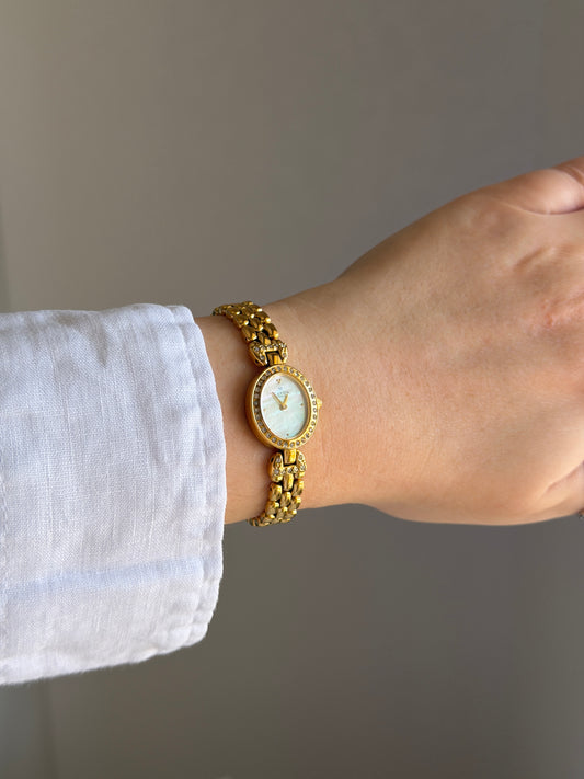 Amazing vintage gold-tone watch Clyda