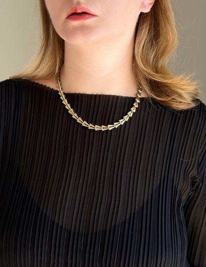 Stunning vintage two-tone necklace