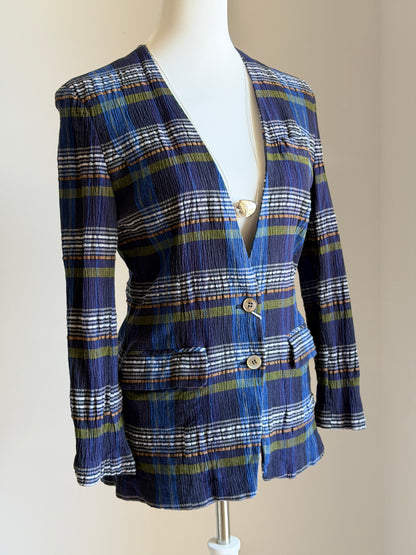 Rare Japanese vintage plaid blazer
