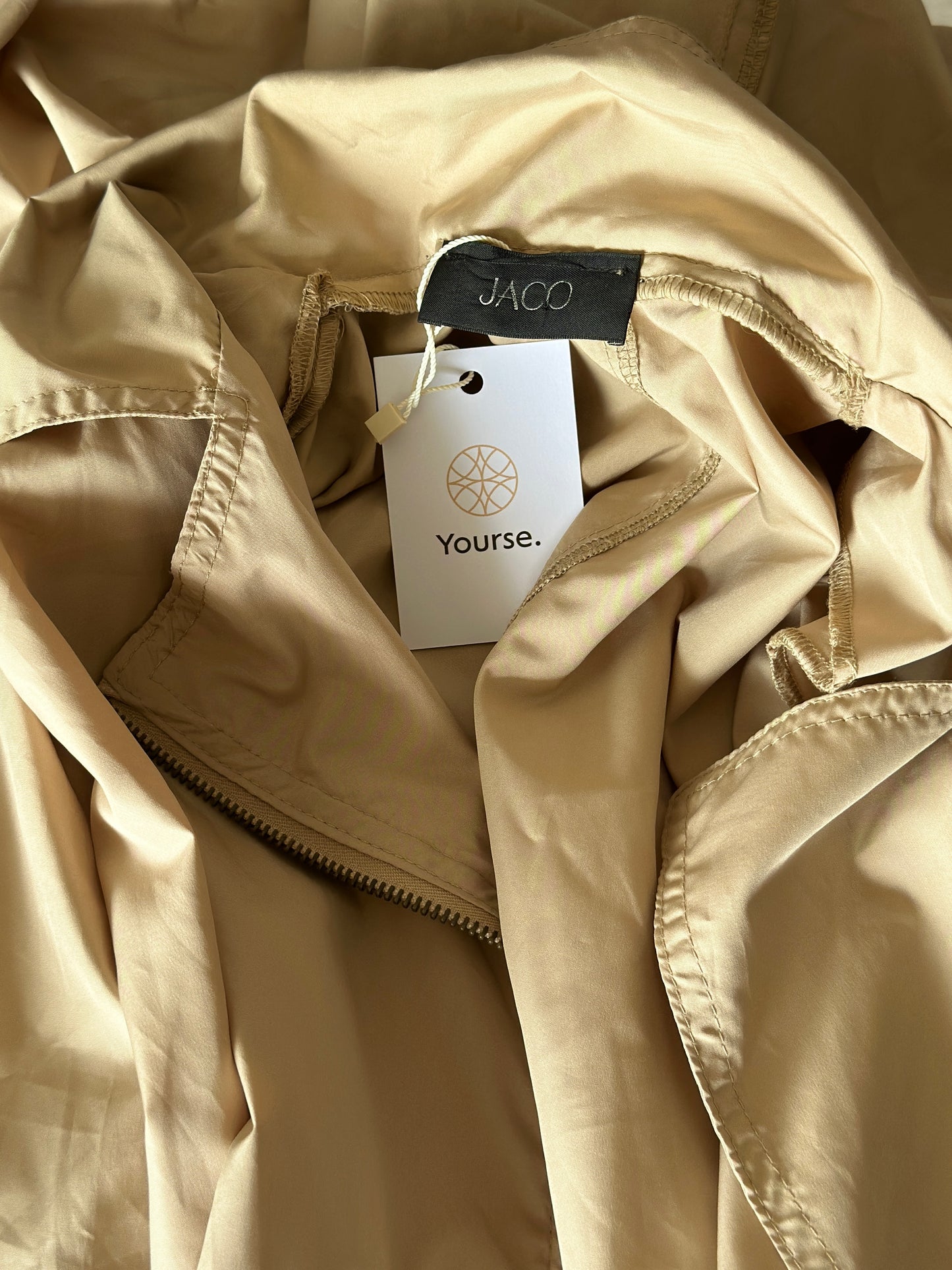 Statement beige trench coat