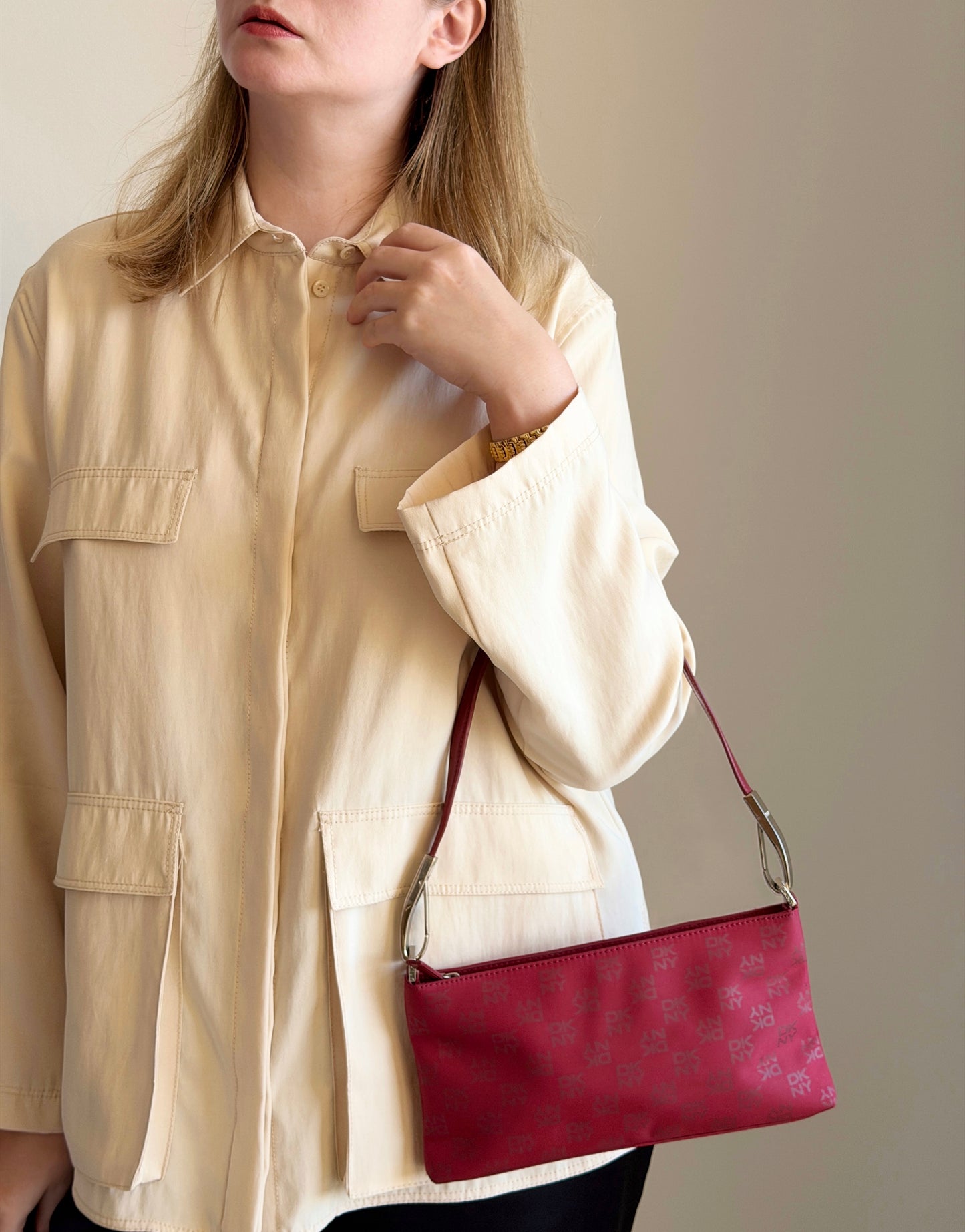 Vintage DKNY monogram bag in rare colour