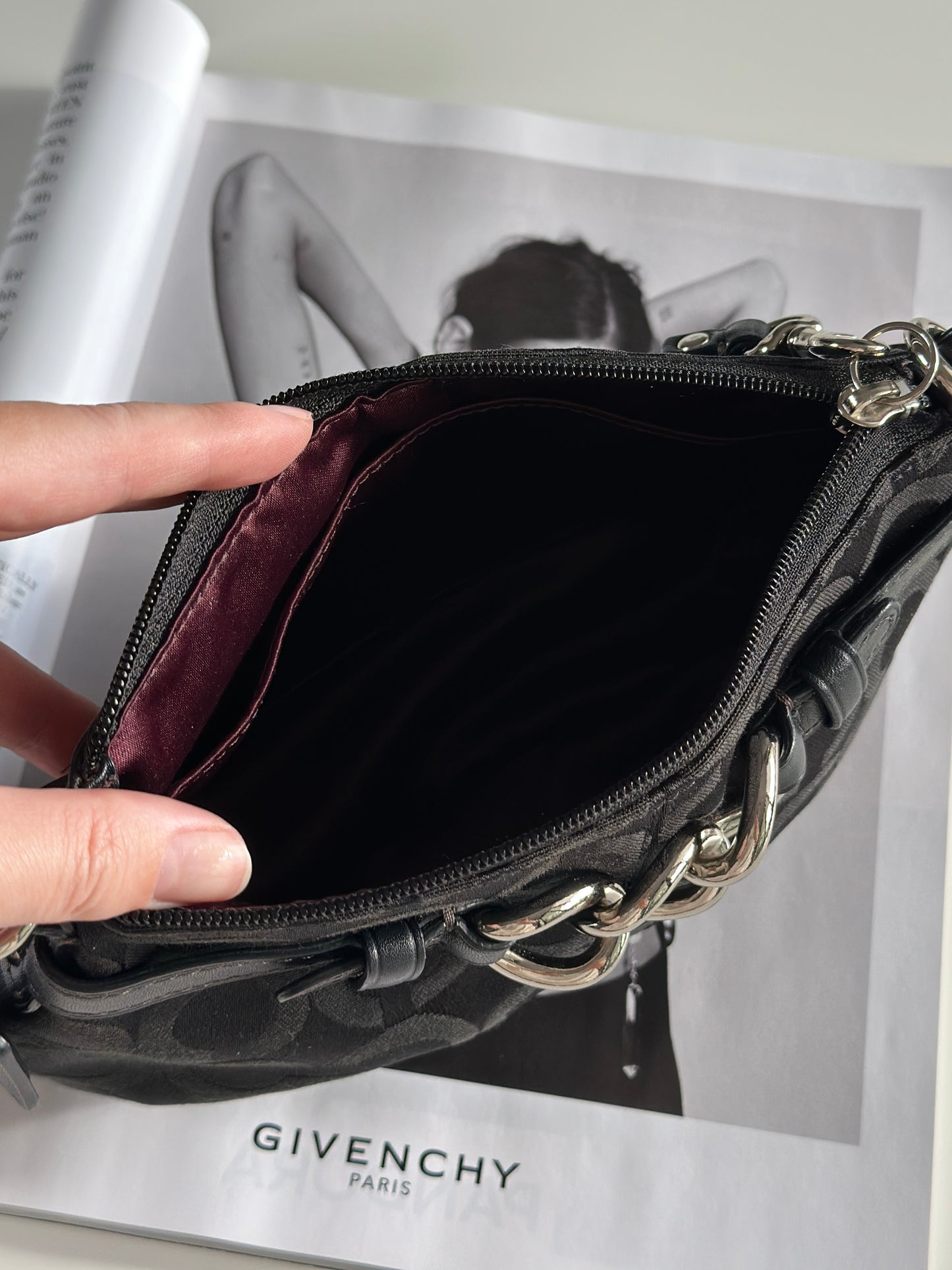 Timeless vintage authentic Coach wristlet bag