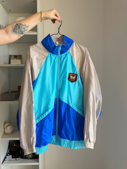 Vintage colour-block light windbreaker