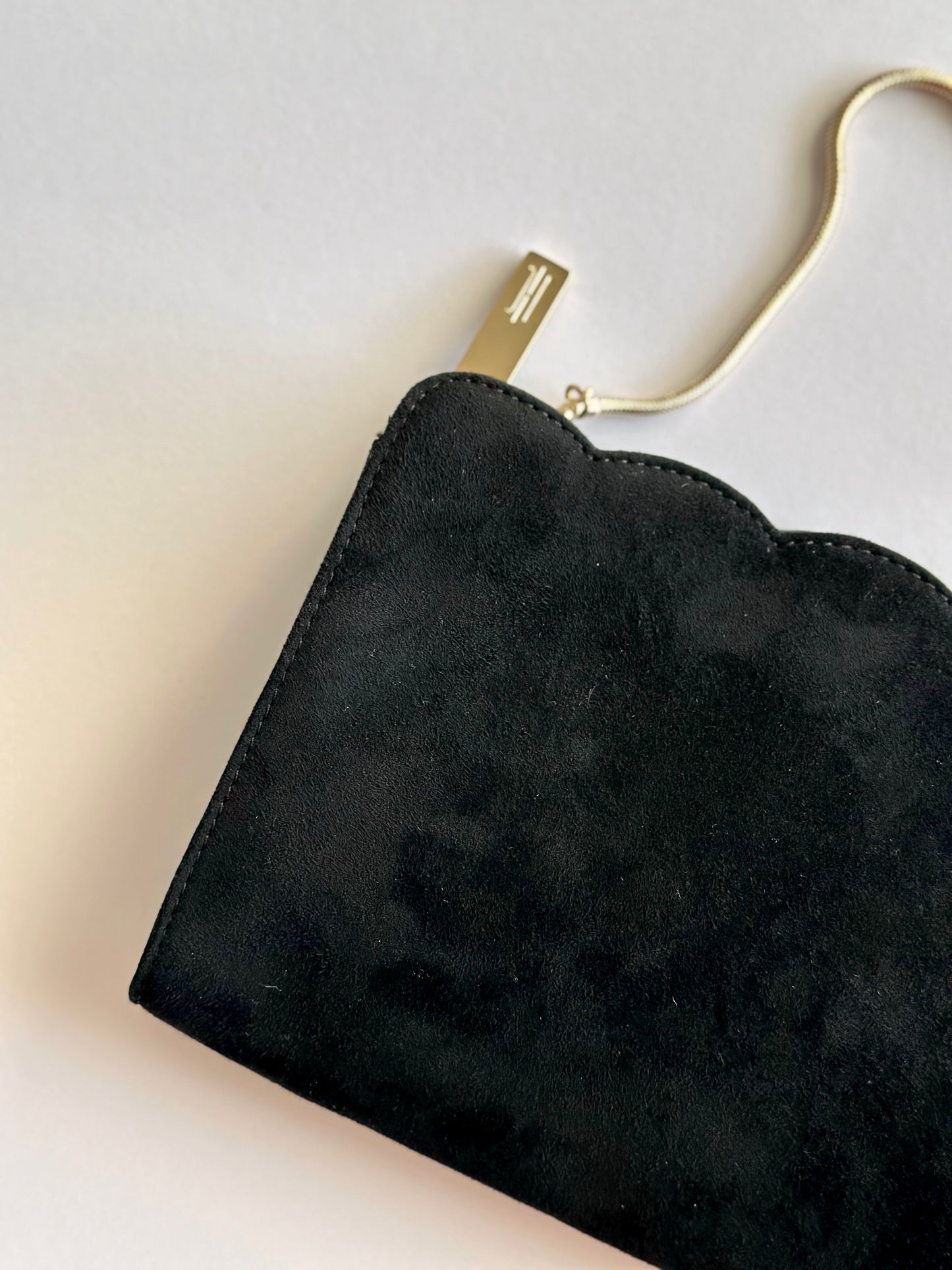 Amazing vintage suede clutch bag