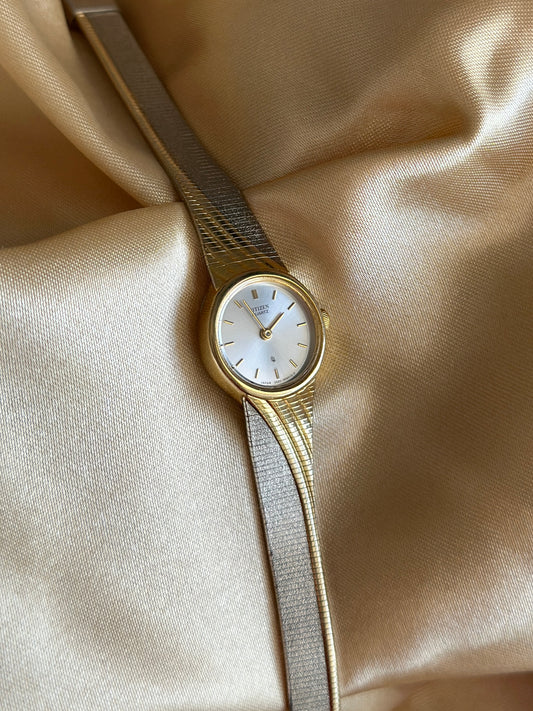 Stunning vintage two-tone watch Citizen