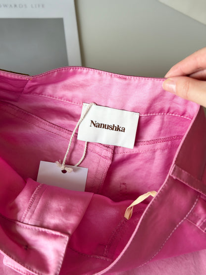 Pink satin trousers Nanushka