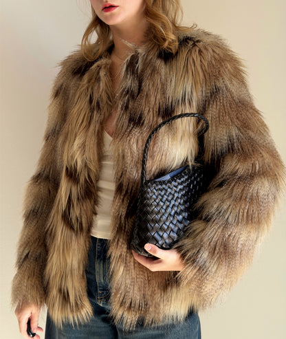 Stylish faux fur jacket