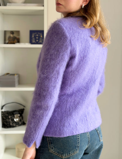 Statement mohair blend lilac jacket
