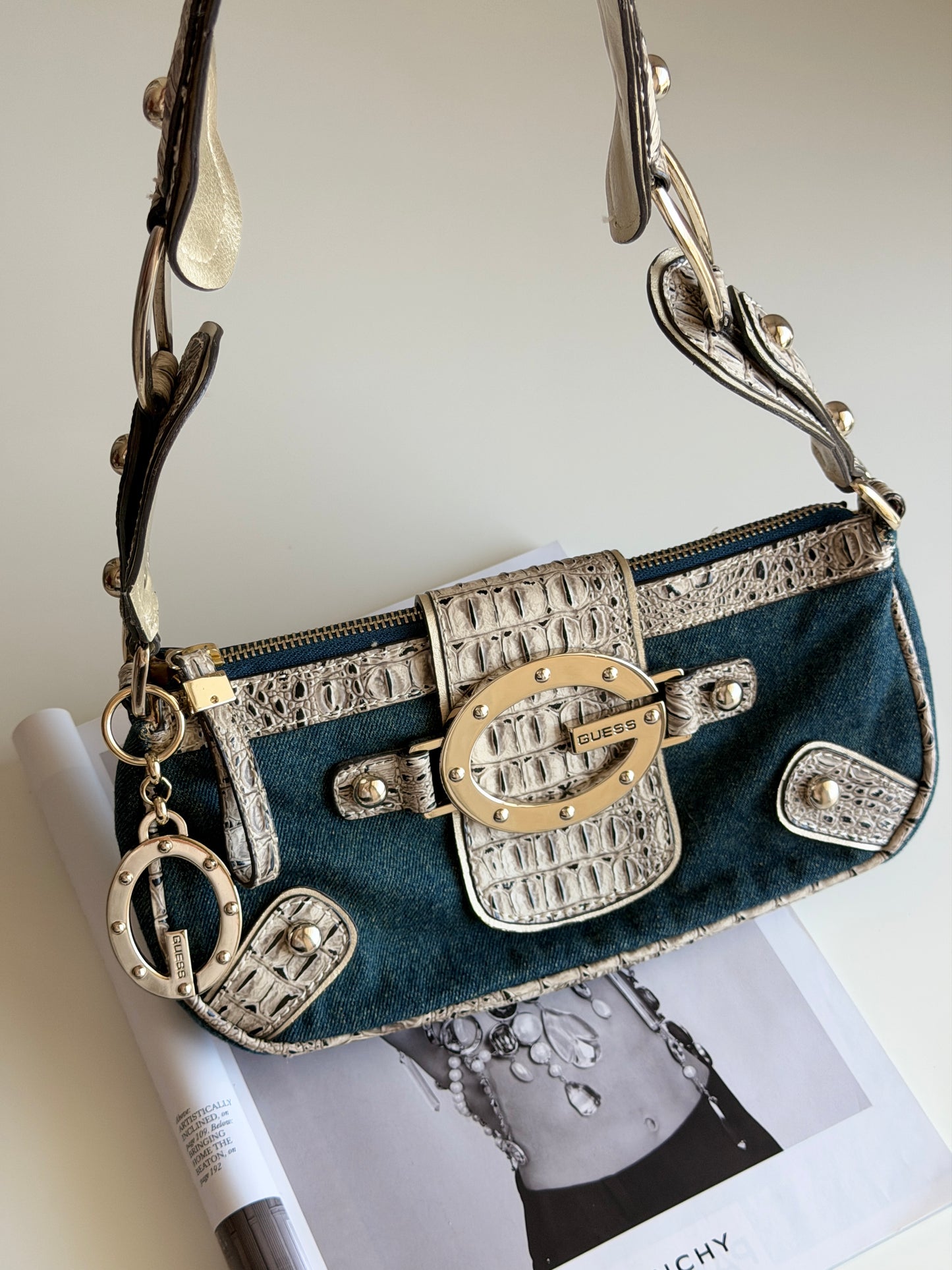 Iconic vintage Guess denim bag