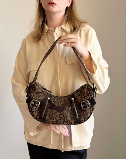 Vintage DKNY brown shoulder bag