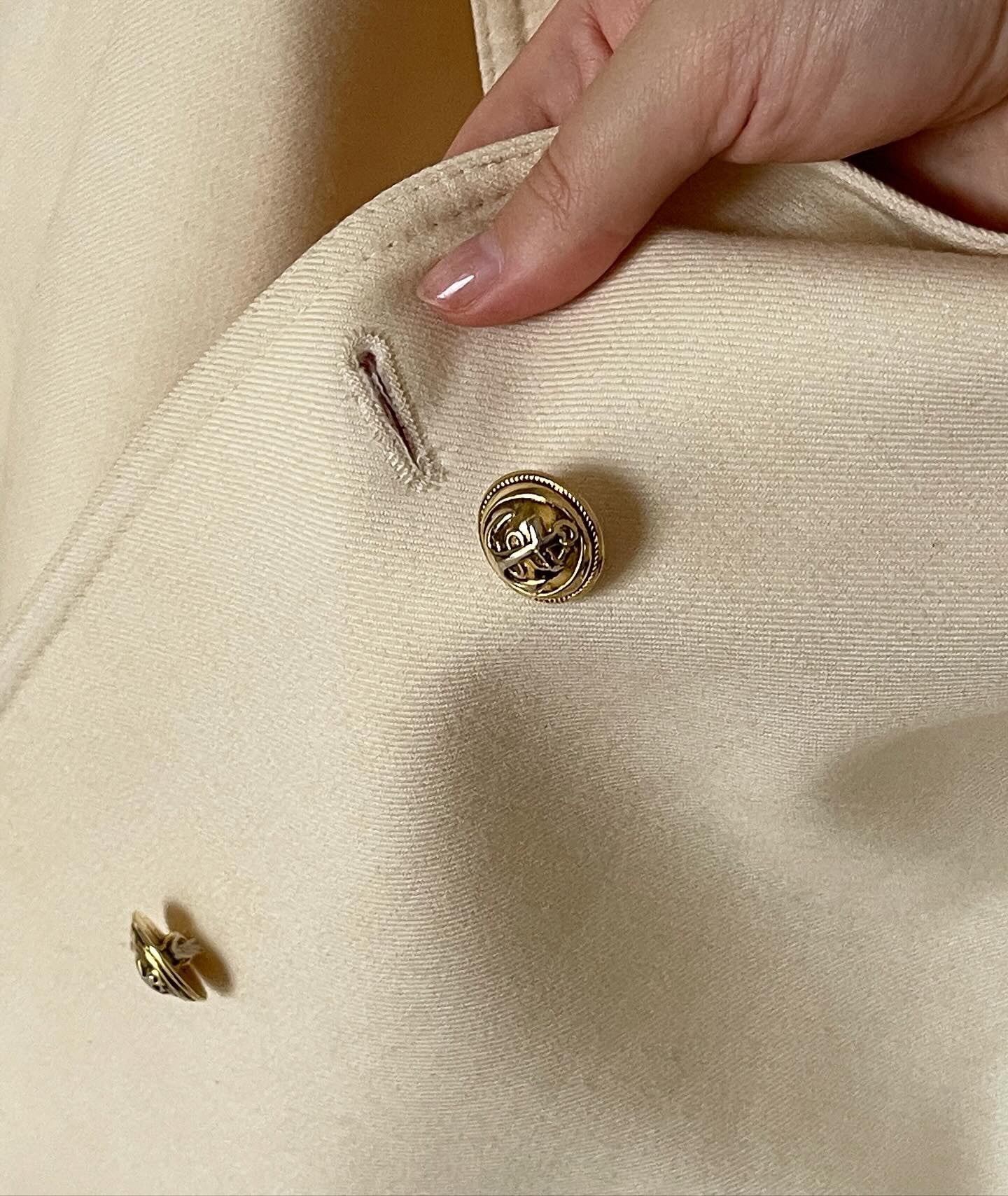 Vintage wool blend jacket with gold-tone buttons