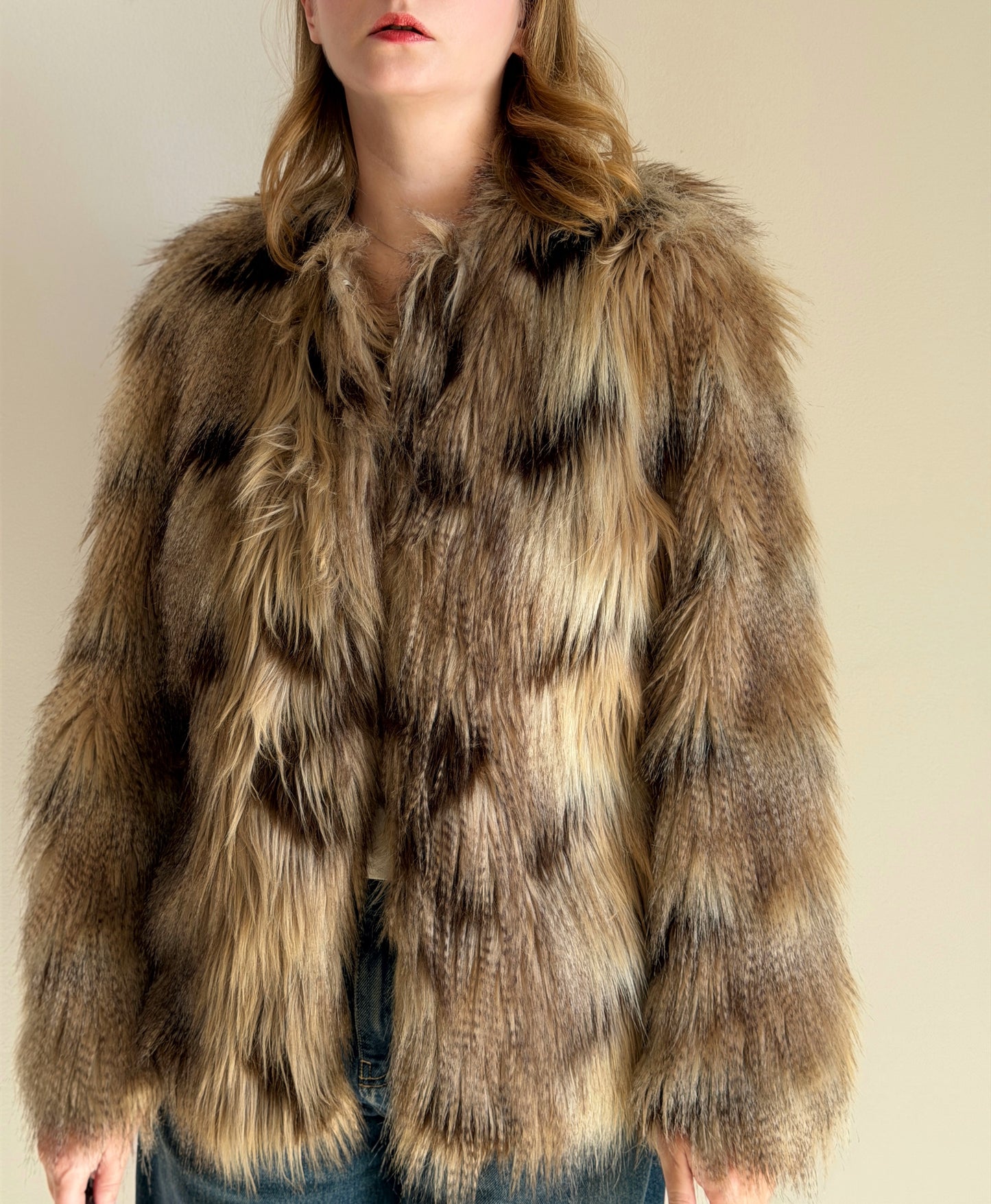 Stylish faux fur jacket