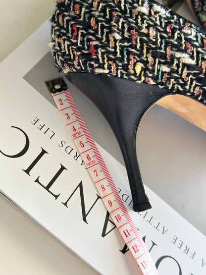 Authentic Manolo Blahnik tweed heels