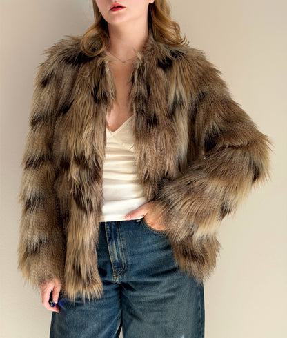 Stylish faux fur jacket