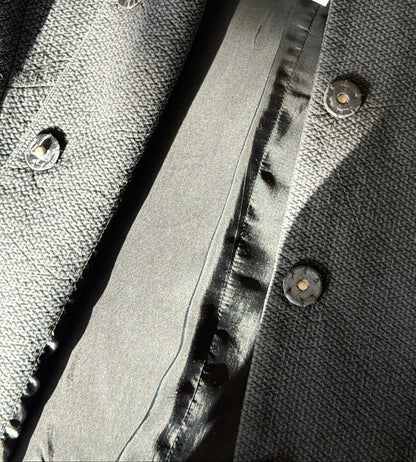 Chic vintage black blazer with embellished cuffs