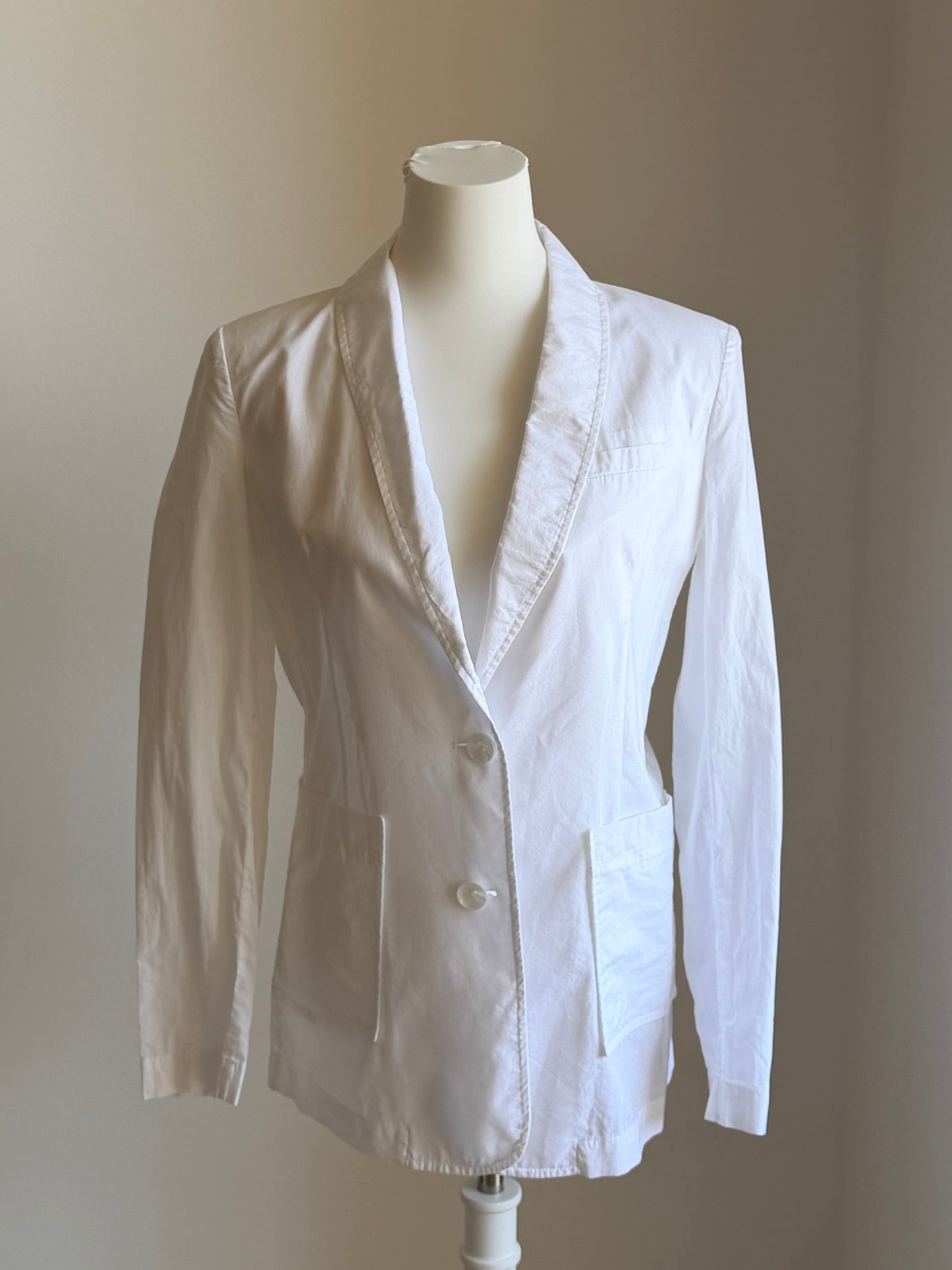 White Armani Jeans cotton blazer