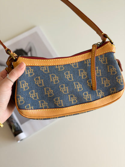 Vintage Dooney & Bourke monogram baguette