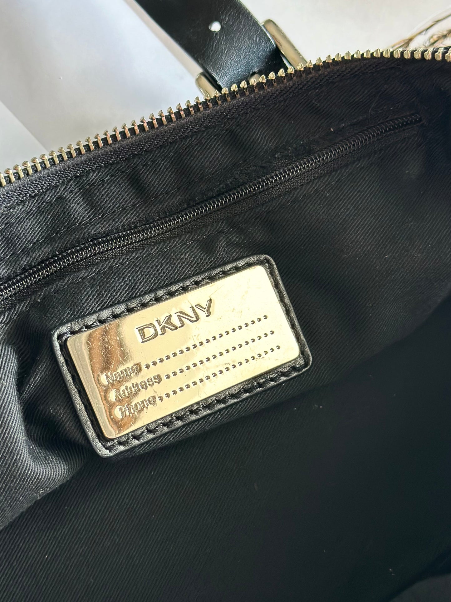 Lovely vintage DKNY satchel black bag