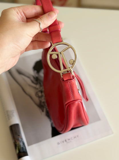 Vintage Coccinelle red leather bag