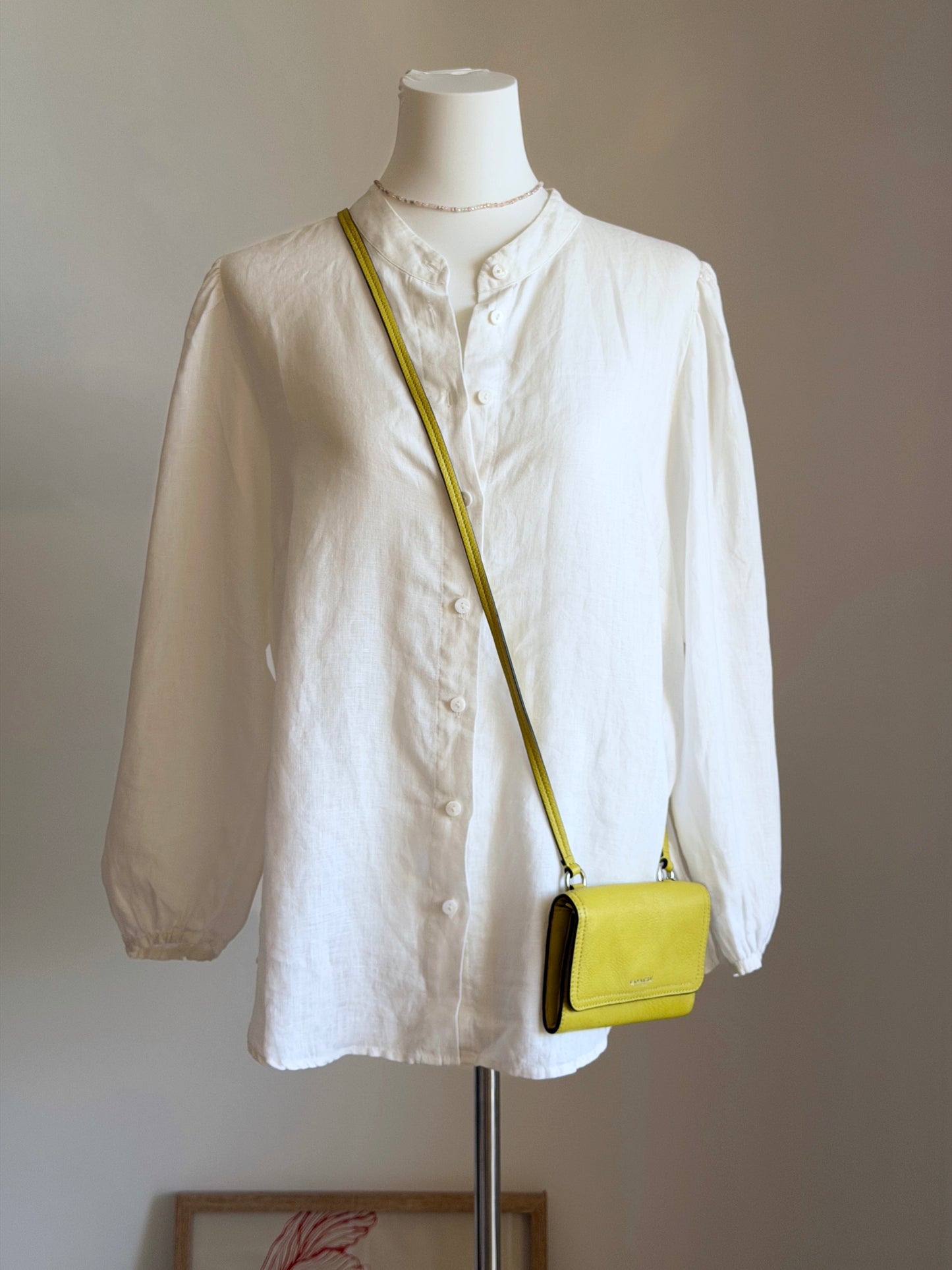 Classic linen blouse in soft white