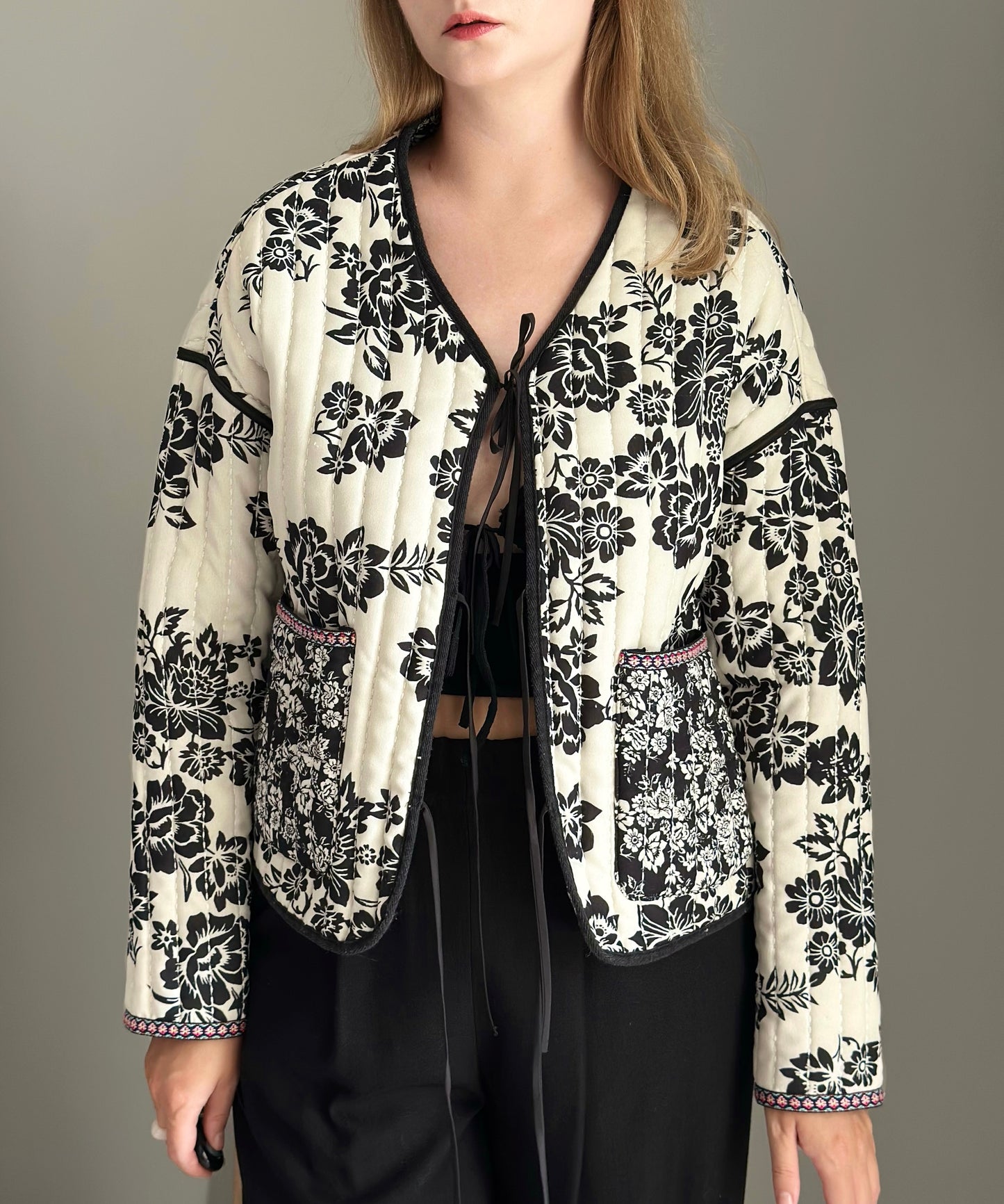 Standout quilted two-sided jacket