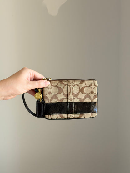 Vintage Coach signature wristlet
