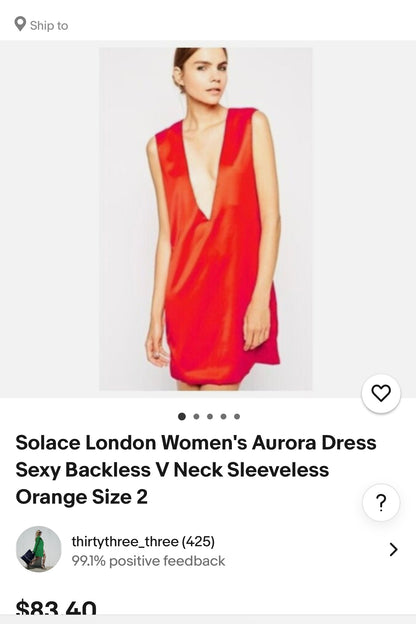 Amazing satin mini dress by Solace London