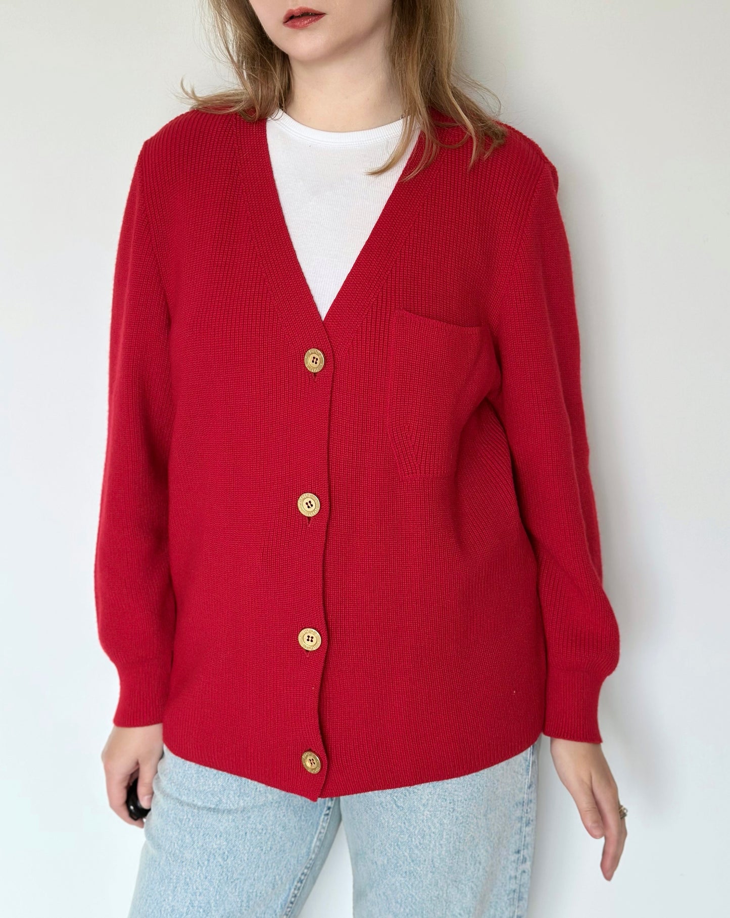 Amazing vintage wool ribbed cardigan