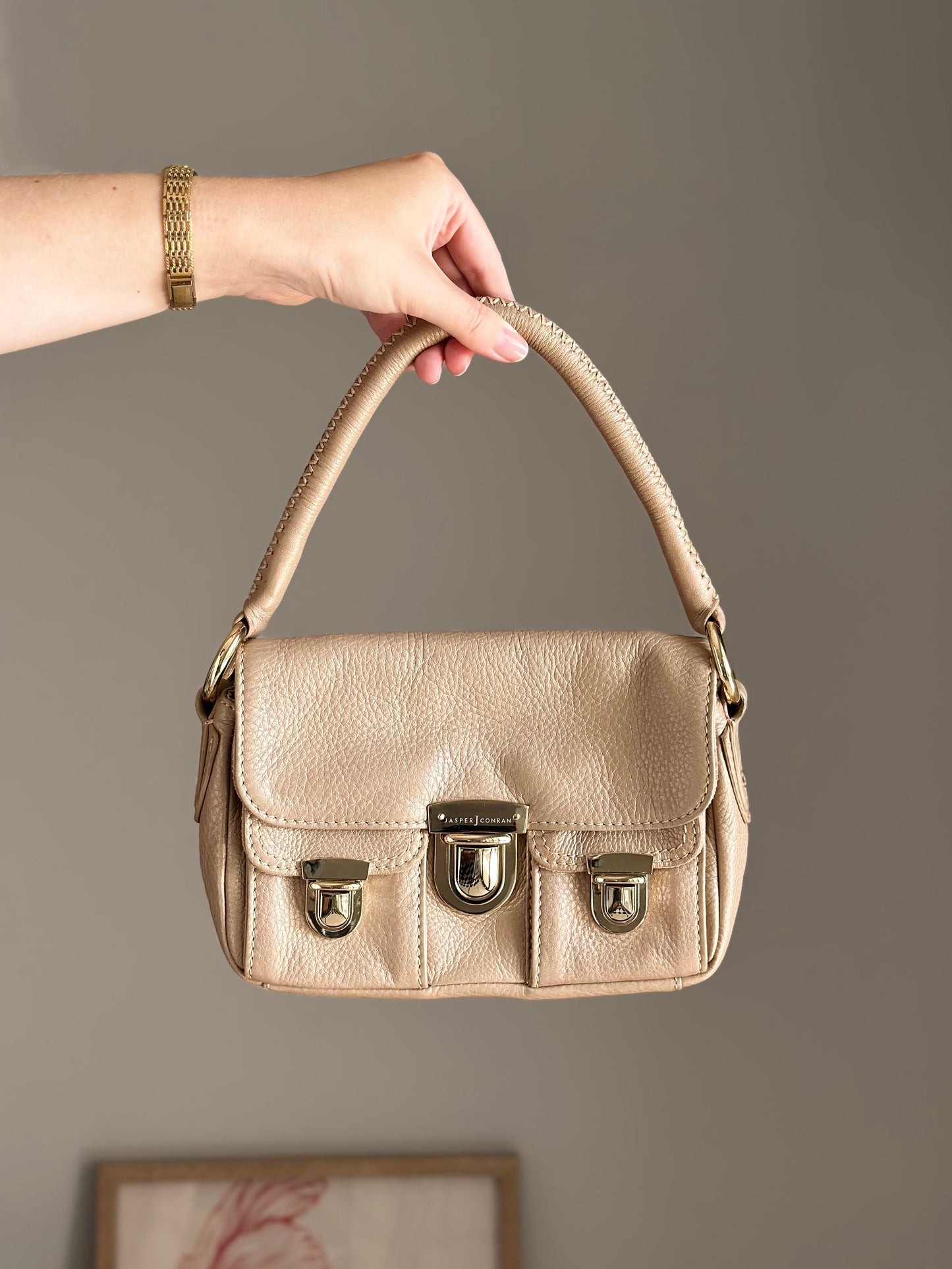 Chic mini leather bag from British designer Jasper Conran