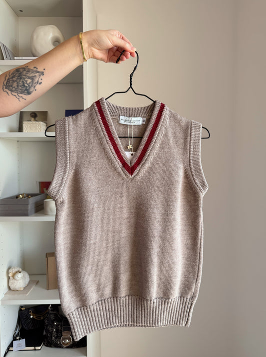 Vintage wool knit vest