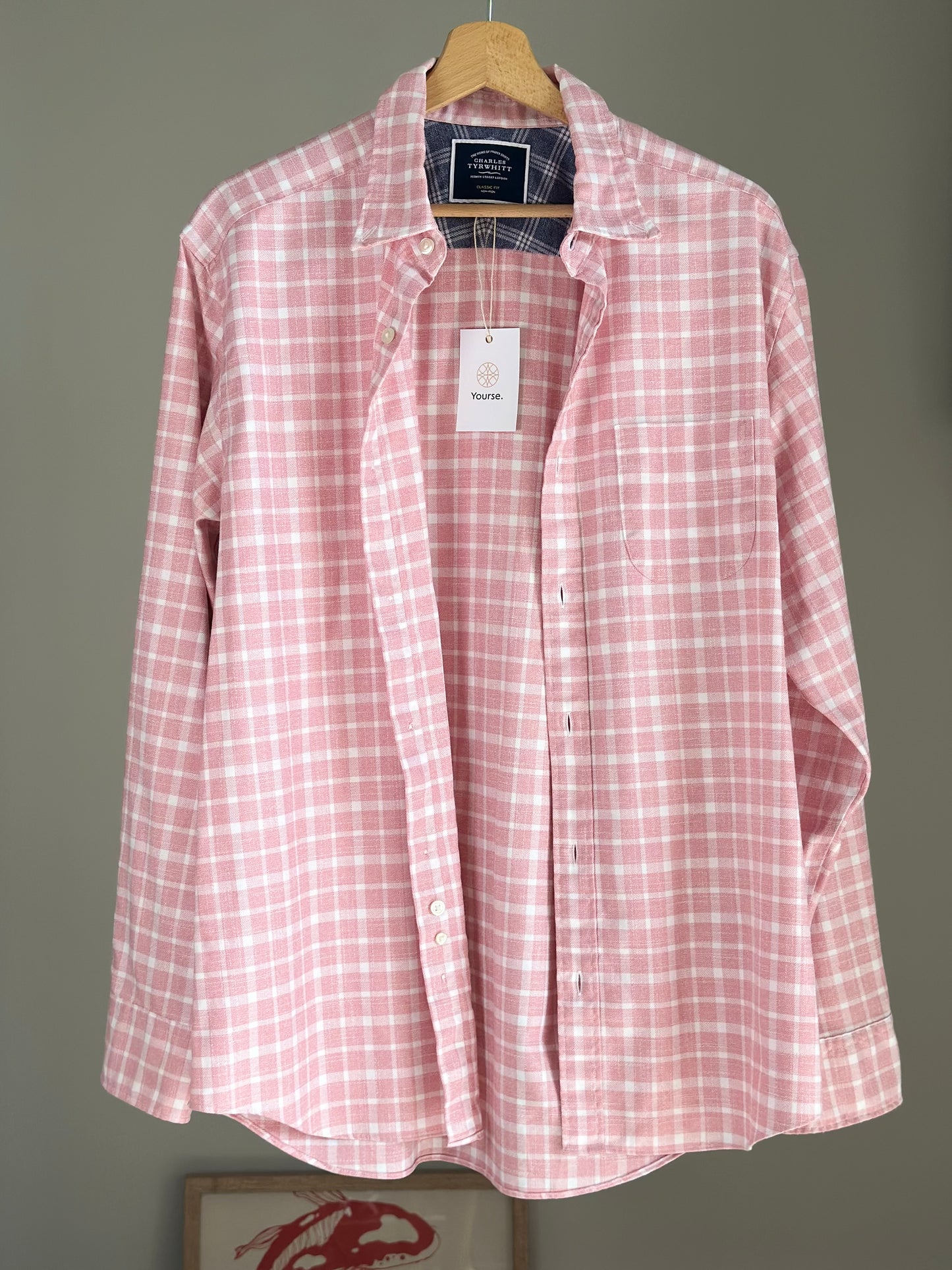 Charming pink and white checkered shirt