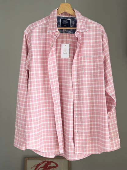 Charming pink and white checkered shirt