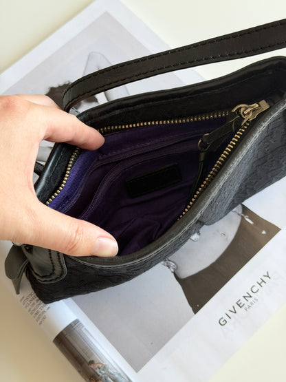 Vintage DKNY black mini baguette bag