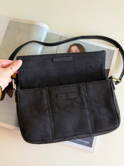 Vintage DKNY black monogram bag