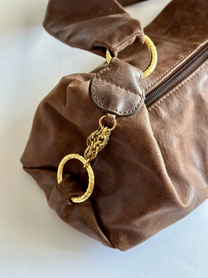 Stylish vintage distressed leather bag