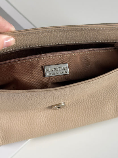 Sophisticated leather beige bag (made in Spain)